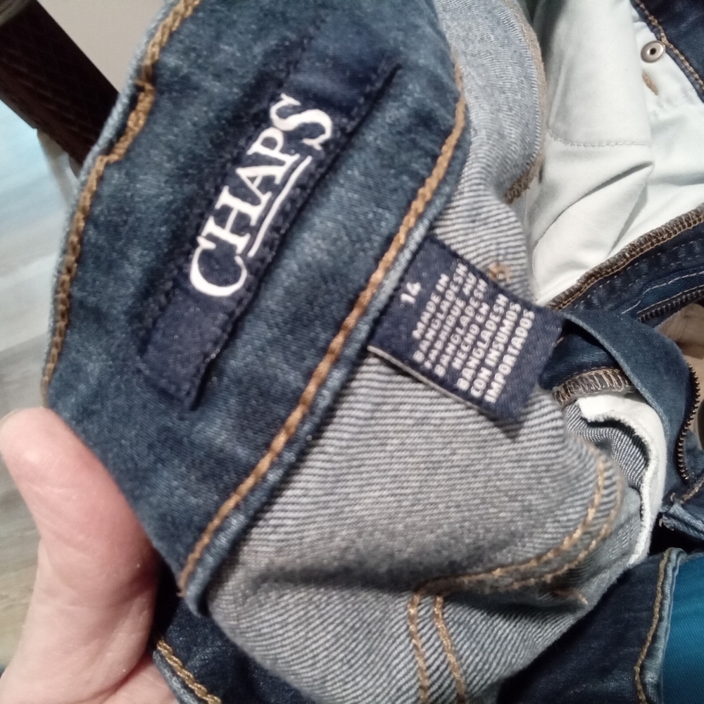 Chaps Plus Size Size 14 Classic Denim Capris Blue Jeans 20" Inseam - Picture 7 of 11